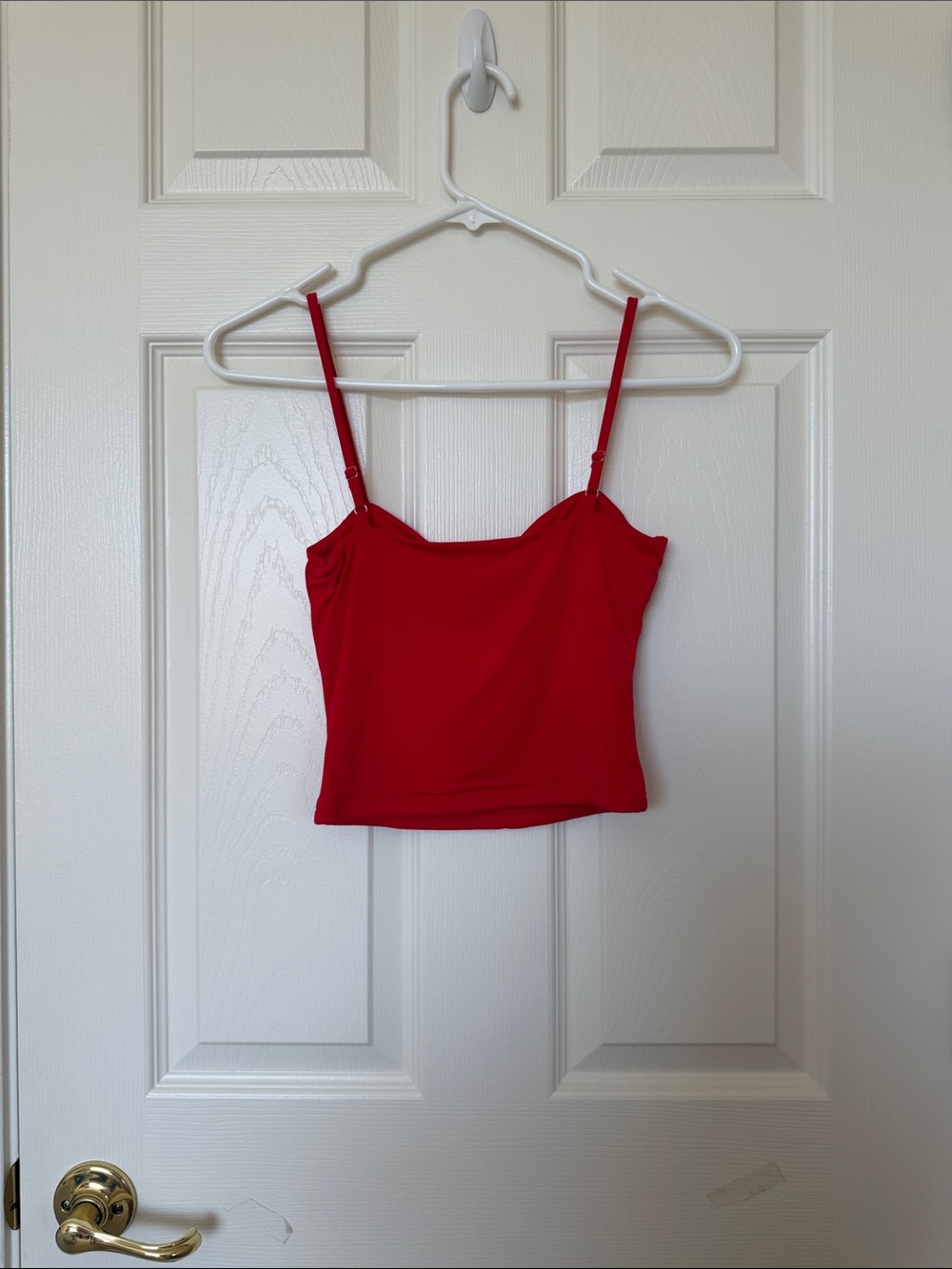 Red Spaghetti Strap Cami Top - Picture 2 of 3